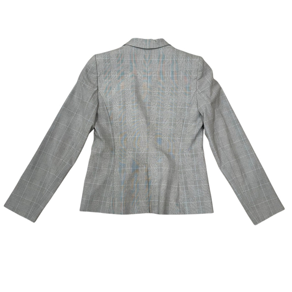 Calvin Klein Blazer, Size 4P, Grey, Blue, Black - Picture 2 of 4